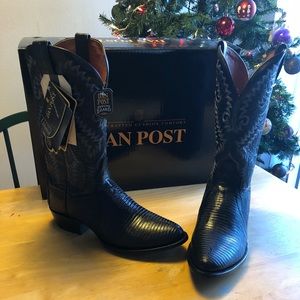 Black men’s Dan post lizard boots